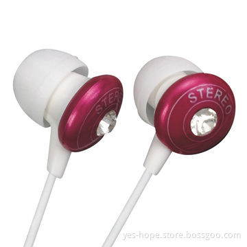 Fashionable colorful flashing LED earphone with microphone